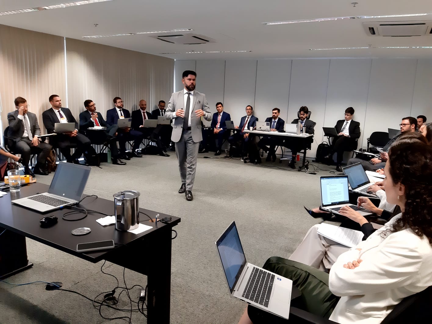 Juiz Wellington Magalhães, titular da Comarca de Cristalândia (TO), durante palestra no Enfam