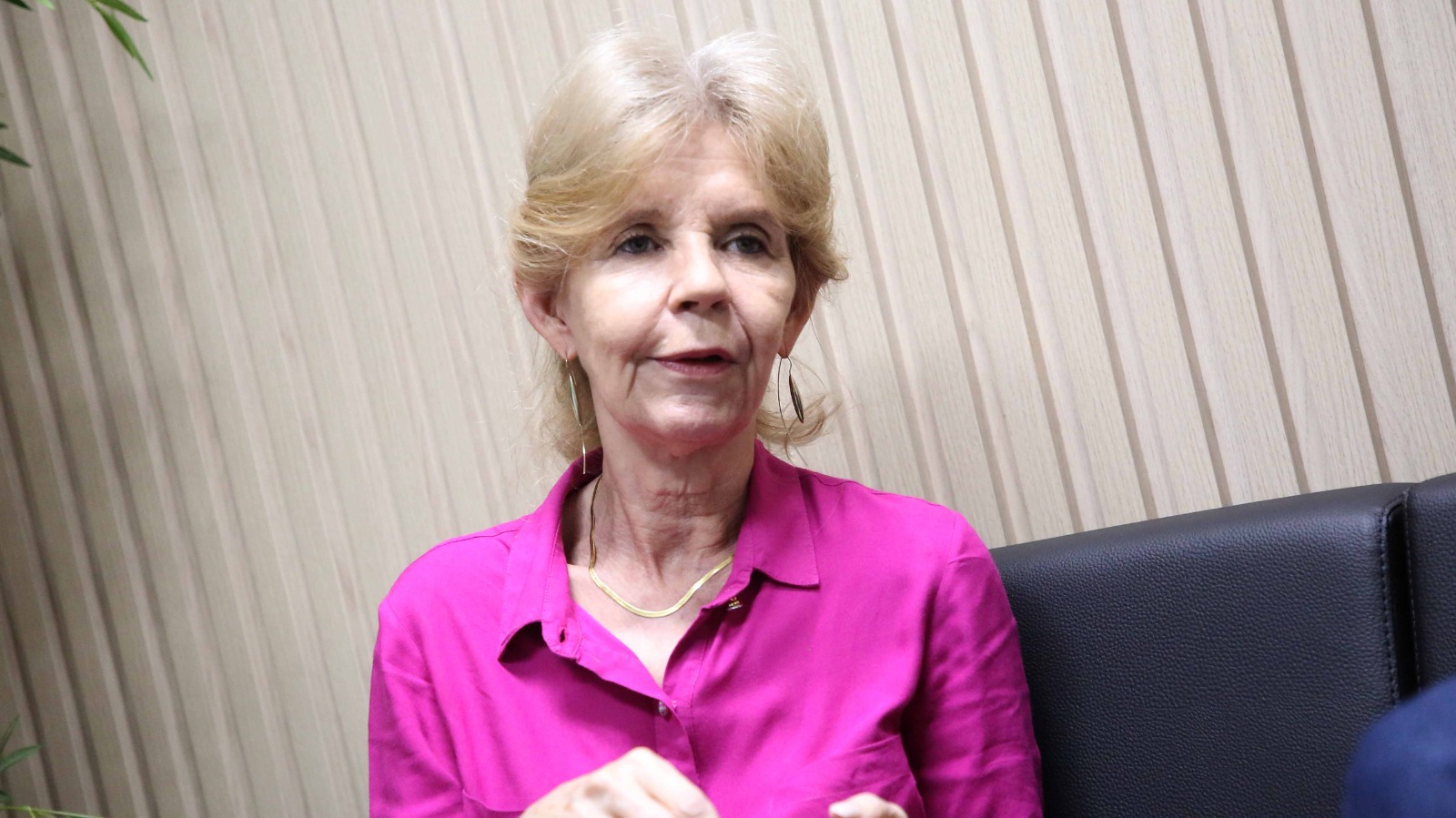 magistrada de blusa lilás comanta sobre os números da ação