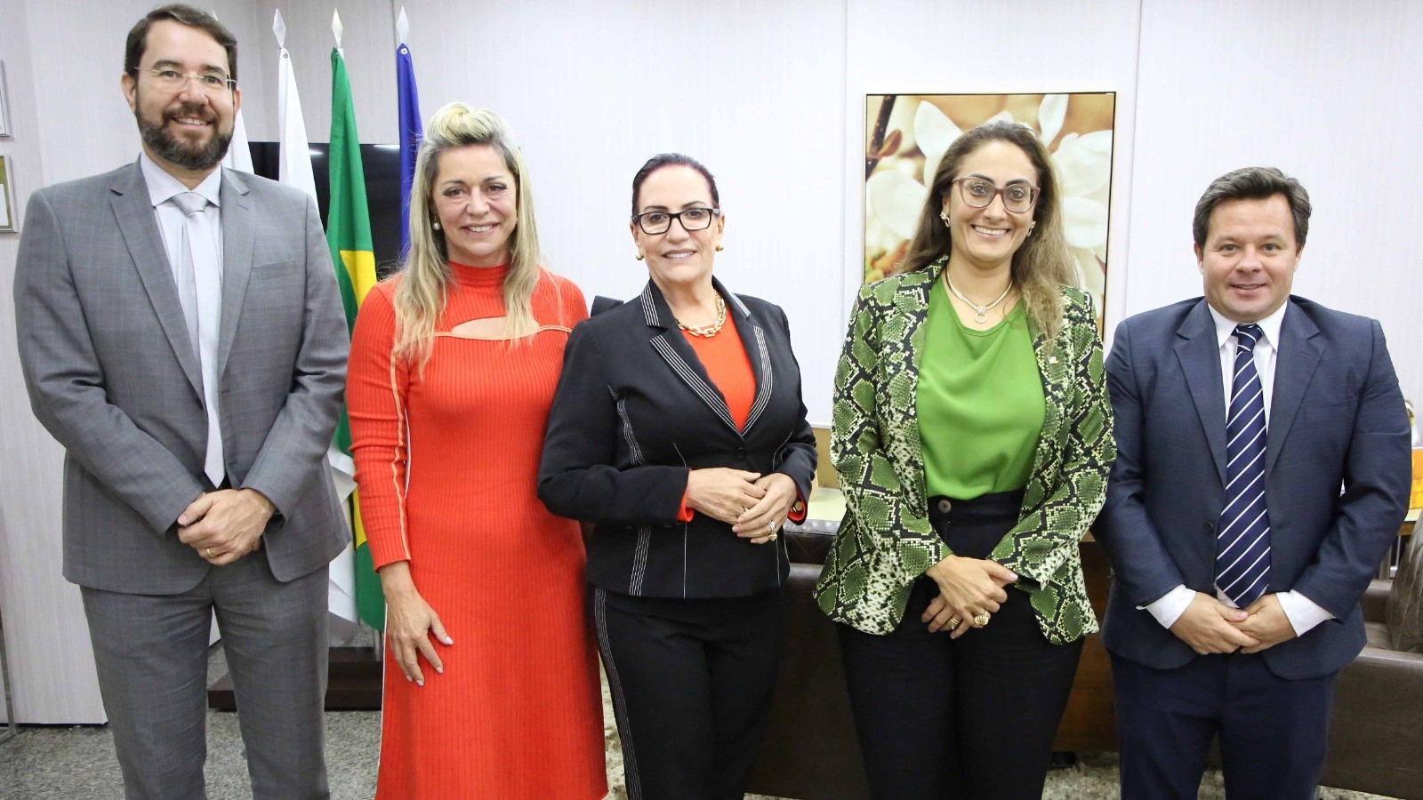 Juiz auxiliar Roniclay Alves de Morais, defensora pública-geral, Estellamaris Postal, presidente Etelvina Maria Sampaio Felipe, juíza auxiliar Rosa Maria Gazire Rossi, e  Danilo Frasseto Michelini, 2º subdefensor público-geral