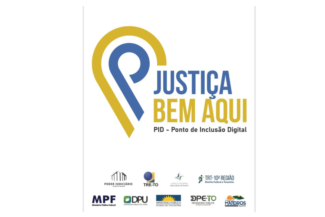 Imagem branca com logo no fundo escrita Justiça Bem aqui e informações dos parceiros
