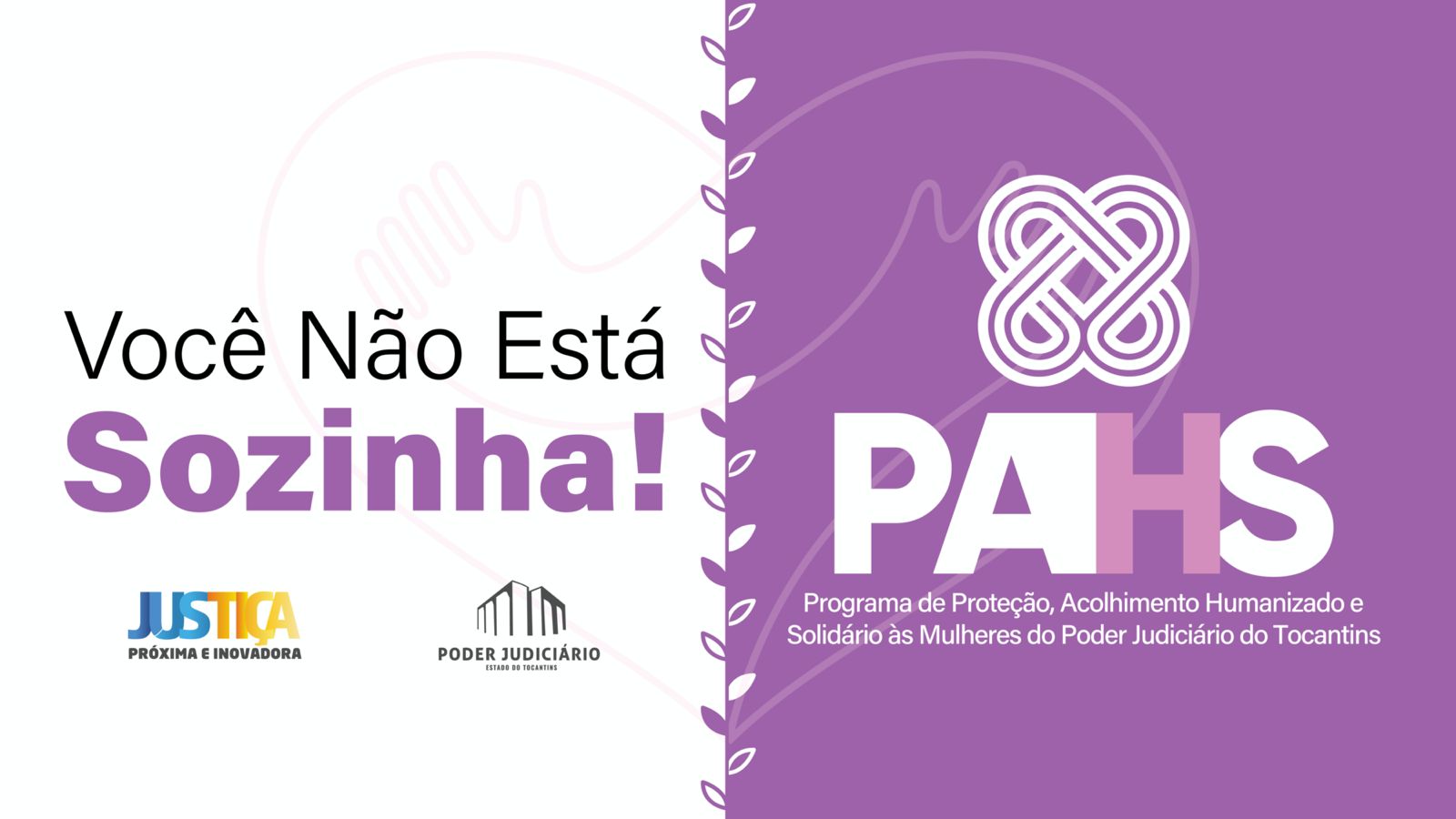 Imagem branca e lilás com a logomarca do PAHS