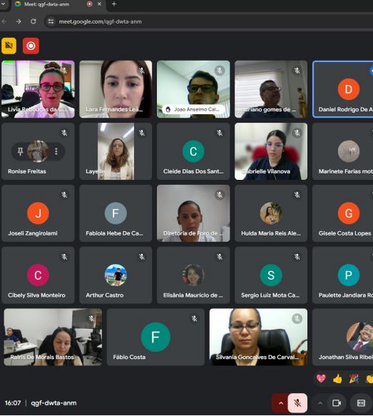 Imagem mostra uma tela de computador, com vários rostos aparecendo durante uma reunião virtual
