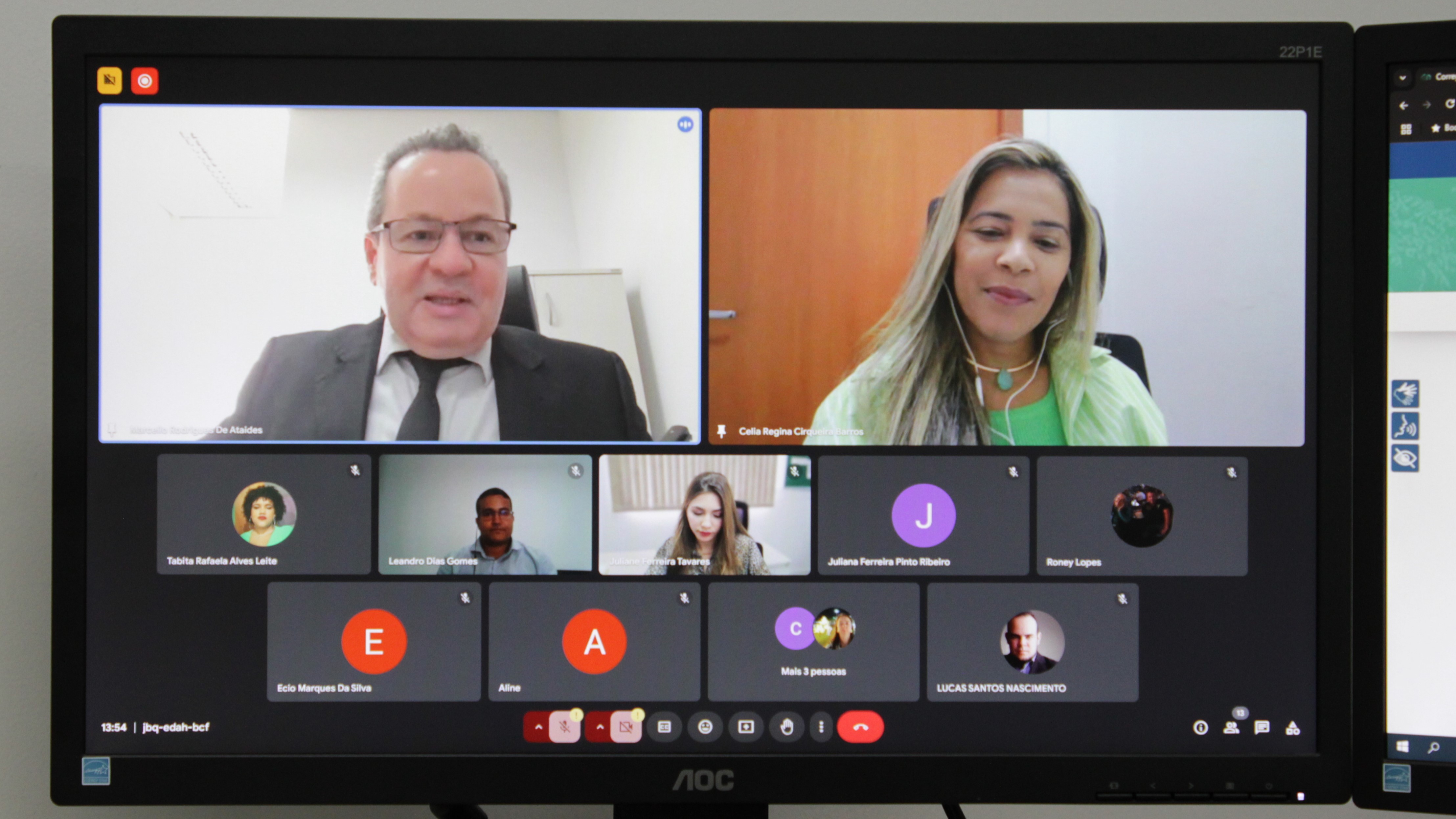 Imagem da reunião virtual