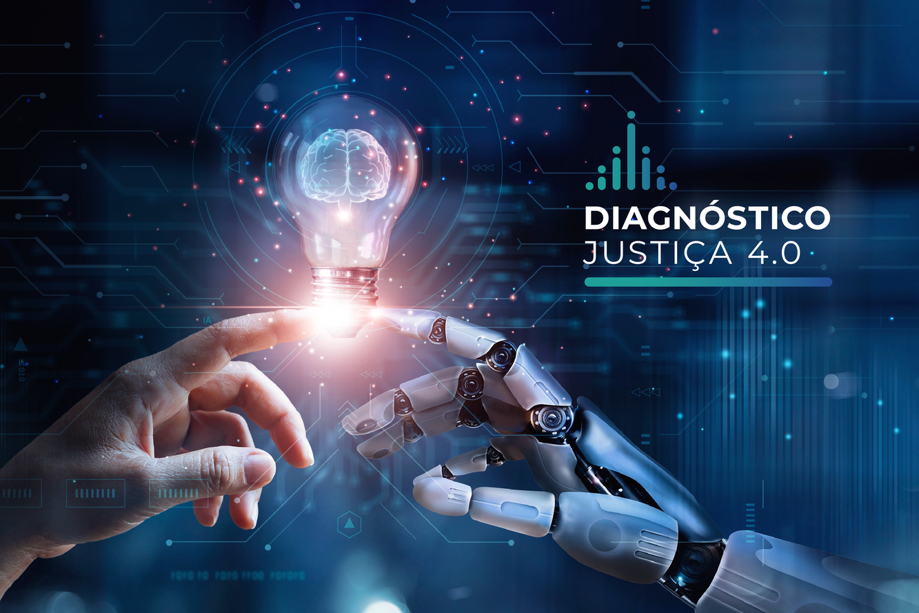 Imagem ilustrativa para divulgação da Pesquisa sobre políticas tecnológicas do Programa Justiça 4.0 feita pelo CNJ