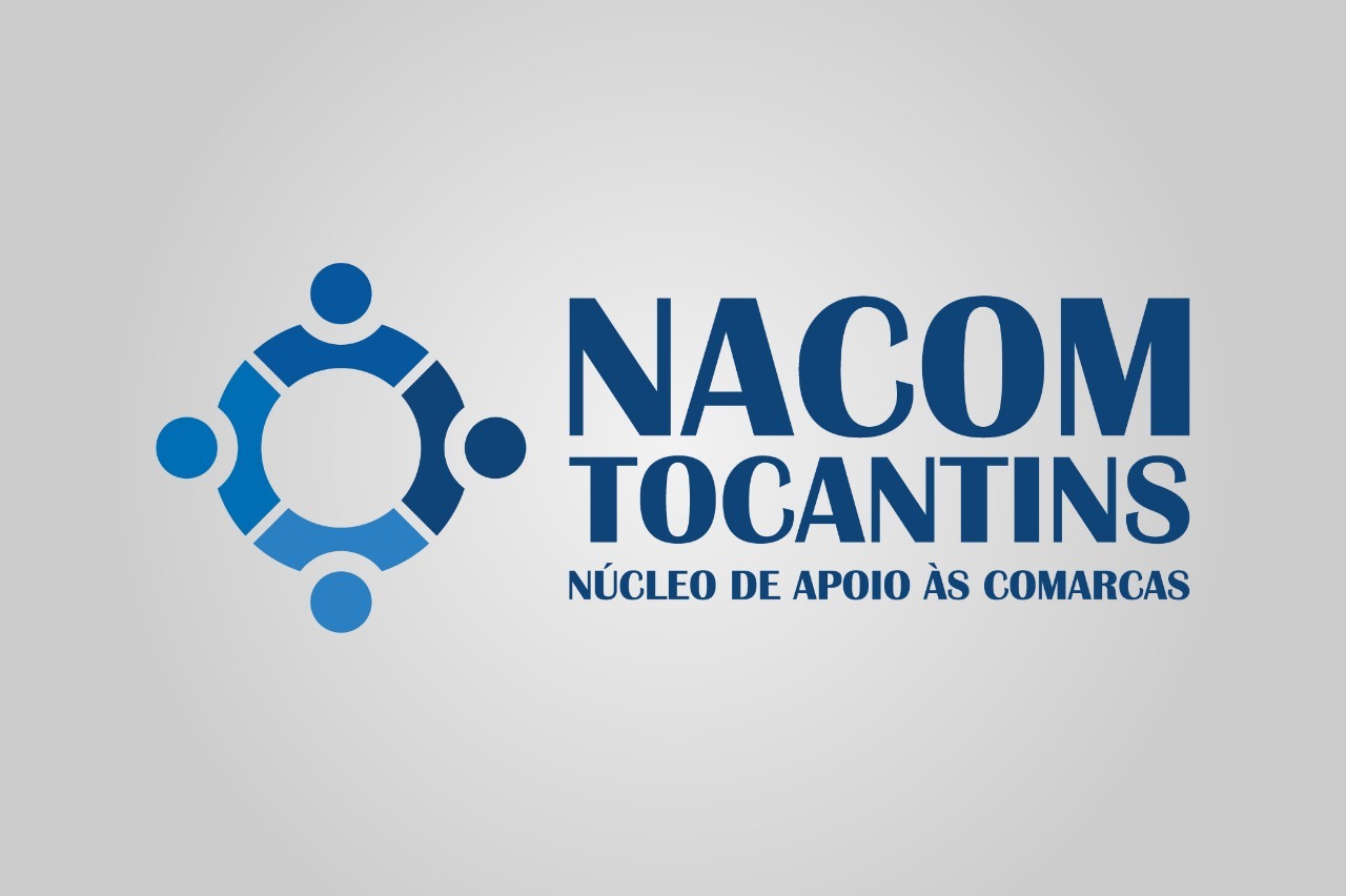 Banner colorido com o nome Nacom Tocantins - Núcleo de Apoio às Comarcas