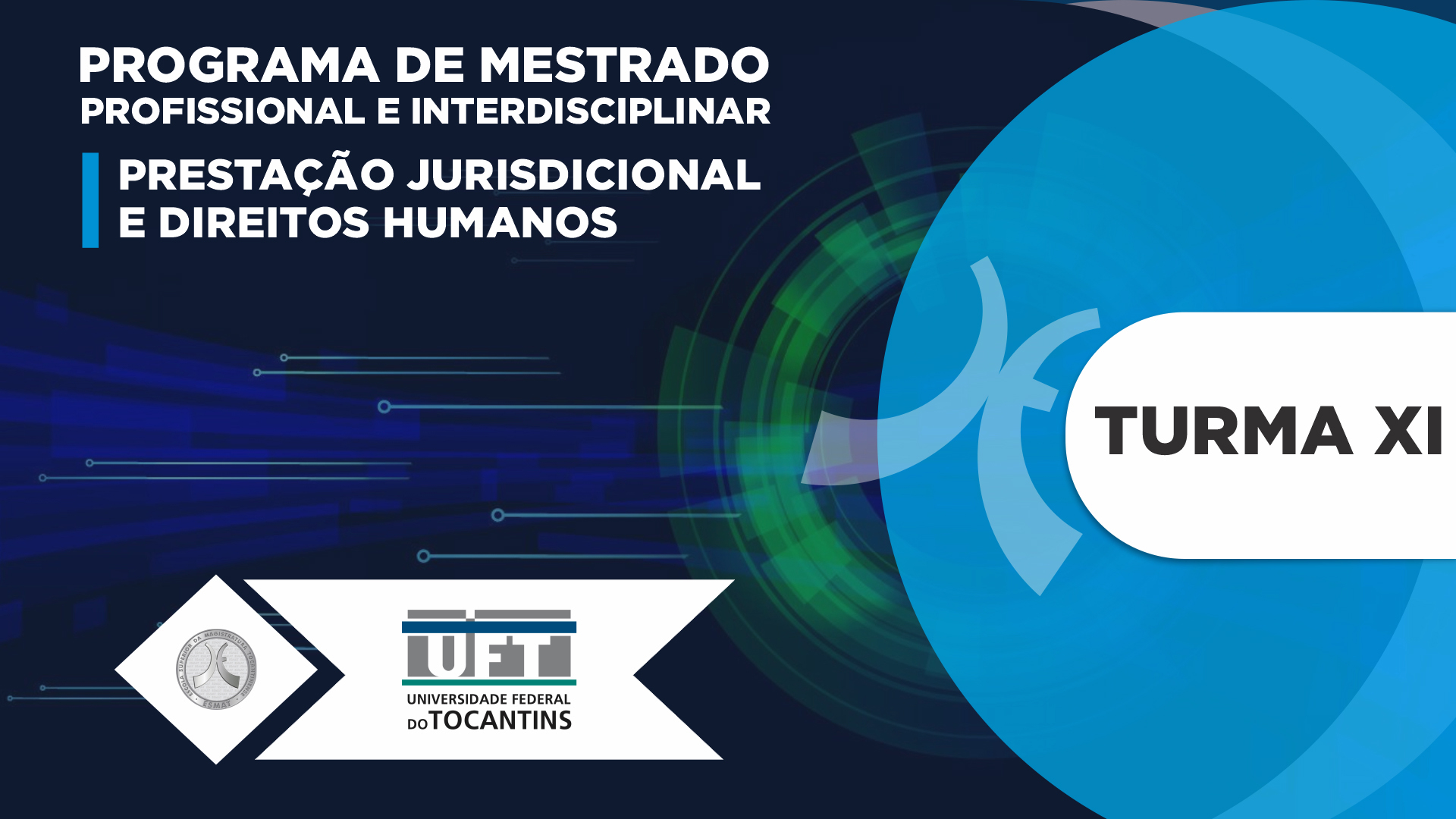 Arte para divulgação do Mestrado Profissional em Prestação Jurisdicional e Direitos Humanos